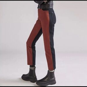 Free with Purchase - Maeve Mid-Rise Burnt Orange and Black Pants